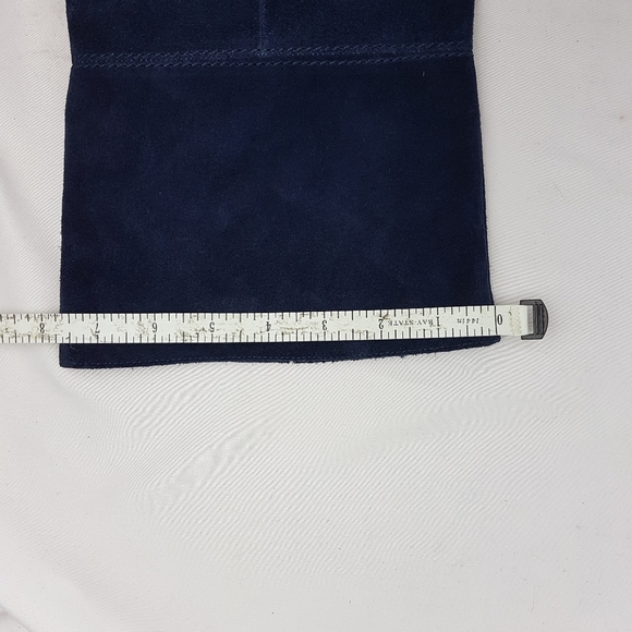 ALDO Blue Suede OTK Boots 4.5" Heel Size 6 - Picture 12 of 14